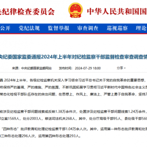 中纪委通报：2003名“内鬼”被处分