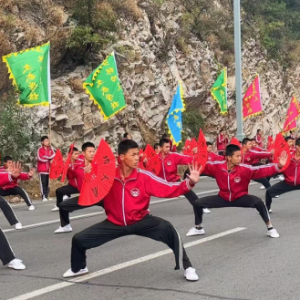 河南少林功夫文武学校参加第十三届郑州国际少林武术节迎宾式 ...